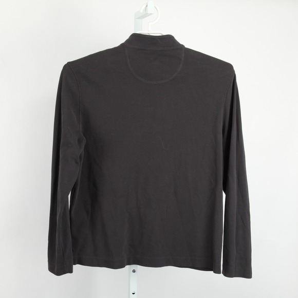 Untuckit Quarter Zip Pullover Mens Medium Black Santangelo Long Sleeve Sweater - Picture 3 of 11